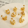 Wholesale Light Luxury 316L Stainless Steel Gold Plated Ushape Earrings For Women