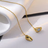 Wholesale Light Luxury Titanium Steel Heart Shape Pendant Ochain Necklace With Magnetic Suction Buckle And Electroplating Treatment