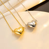 Wholesale Light Luxury Titanium Steel Heart Shape Pendant Ochain Necklace With Magnetic Suction Buckle And Electroplating Treatment