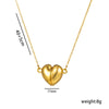 Wholesale Light Luxury Titanium Steel Heart Shape Pendant Ochain Necklace With Magnetic Suction Buckle And Electroplating Treatment