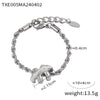 Wholesale Light Luxury Titanium Steel Hemp Rope Woven Jewelry Set With Electroplating For Women Necklace Bracelet Ring Earrings