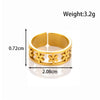 Wholesale Light Luxury Titanium Steel Open Adjustable Ring With Geometric Design And Electroplating