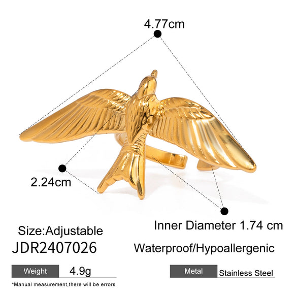 Wholesale Light Luxury Titanium Steel Ring With Geometric Design Electroplated For Women