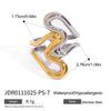 Wholesale Light Luxury Titanium Steel Ring With Geometric Design Electroplated For Women