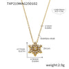 Wholesale Light Luxury Titanium Steel Zircon Jewelry Set With Snowflake Pattern For Women Necklace Bracelet Earrings Electroplated