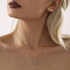 Wholesale Light Luxury Titanium Steel Zircon Jewelry Set With Snowflake Pattern For Women Necklace Bracelet Earrings Electroplated