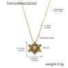 Wholesale Light Luxury Titanium Steel Zircon Jewelry Set With Snowflake Pattern For Women Necklace Bracelet Earrings Electroplated