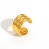 Wholesale Light Luxury Ushaped Stainless Steel 18K Gold Electroplated Women's Multilayer Fashionable Bracelet