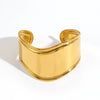 Wholesale Light Luxury Ushaped Stainless Steel 18K Gold Electroplated Women's Multilayer Fashionable Bracelet