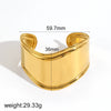 Wholesale Light Luxury Ushaped Stainless Steel 18K Gold Electroplated Women's Multilayer Fashionable Bracelet