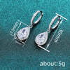 Wholesale Light Luxury Water Drop Shape Copper Inlaid Zircon Geometric Earrings For Women