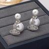 Wholesale Light Luxury Women's Alloy Geometric Earrings Set With Diamonds