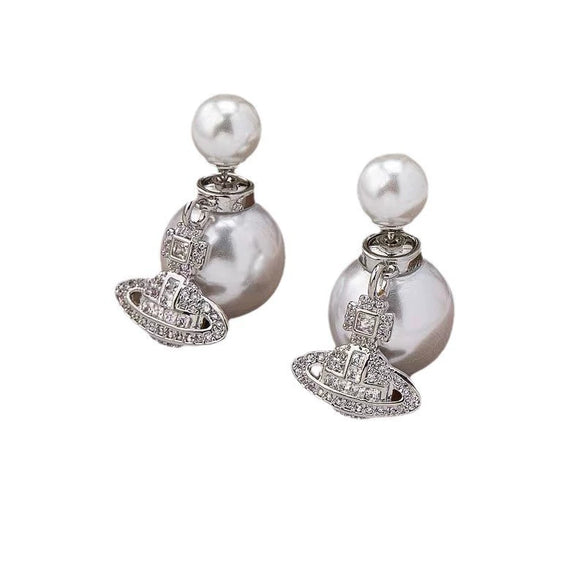 Wholesale Light Luxury Women's Alloy Geometric Earrings Set With Diamonds