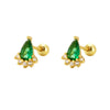 Wholesale Light Luxury Women's Earrings S925 Silver Geometric Diamond Screw Ear Nail