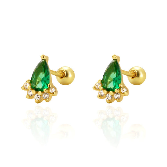 Wholesale Light Luxury Women's Earrings S925 Silver Geometric Diamond Screw Ear Nail