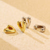 Wholesale Light Luxury Women's Earrings S925 Silver Heart Shape Electroplating Minimalist Geometric Design