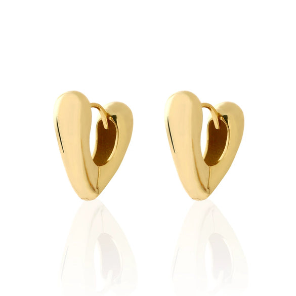 Wholesale Light Luxury Women's Earrings S925 Silver Heart Shape Electroplating Minimalist Geometric Design