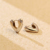 Wholesale Light Luxury Women's Earrings S925 Silver Heart Shape Electroplating Minimalist Geometric Design