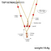 Wholesale Light Luxury Women's Garnet 316L Stainless Steel Jewelry Set With Electroplating Necklace Bracelet Earrings