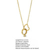 Wholesale Light Luxury Women's Heartshaped Titanium Steel Vacuum Electroplated Ring And Clavicle Chain