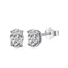Wholesale Light Luxury Women's S925 Sterling Silver Earrings With Geometric Shape And Highgrade Zircon Inlay
