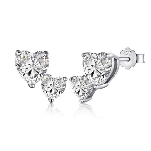 Wholesale Light Luxury Women's S925 Sterling Silver Earrings With Geometric Shape And Highgrade Zircon Inlay