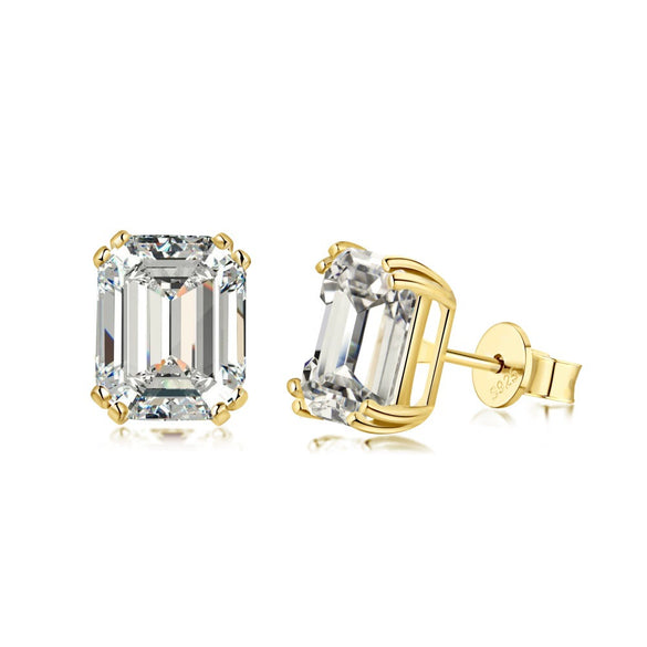 Wholesale Light Luxury Women's S925 Sterling Silver Earrings With Geometric Shape And Highgrade Zircon Inlay