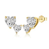 Wholesale Light Luxury Women's S925 Sterling Silver Earrings With Geometric Shape And Highgrade Zircon Inlay