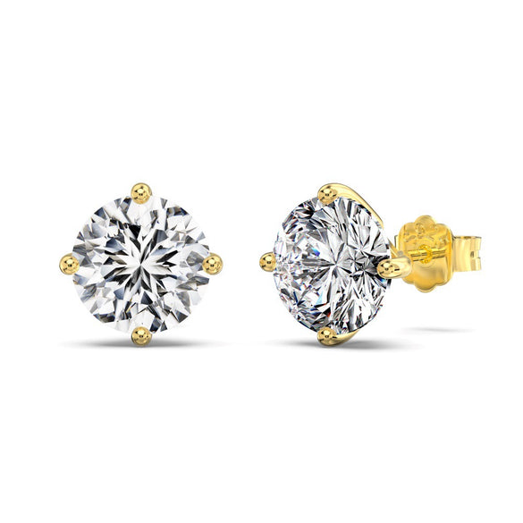 Wholesale Light Luxury Women's S925 Sterling Silver Earrings With Geometric Shape And Highgrade Zircon Inlay