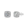 Wholesale Light Luxury Women's S925 Sterling Silver Earrings With Geometric Shape And Highgrade Zircon Inlay