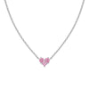 Wholesale Light Luxury Women's S925 Sterling Silver Heart Shape Clavicle Chain Necklace With Electroplating And Zircon Design