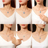 Wholesale Light Luxury Women's S925 Sterling Silver Heartshaped Pendant Necklace With Diamond And Sapphire Chopin Chain