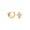 Wholesale Light Luxury Women's S925 Sterling Silver Zircon Inlaid Cross Earrings
