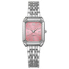 Wholesale Light Luxury Women's Square Quartz Watch With Steel Band And Imitation Leather Strap Mineral Reinforced Glass Mirror Alloy Case Rectangle Dial
