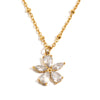 Wholesale Light Luxury Women's Stainless Steel Flower Pattern Electroplated Pendant Necklace With Regular Chain