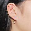 Wholesale Light Nonpierced Geometric Earrings Made Of S925 Sterling Silver With Inlaid Zircon For Women
