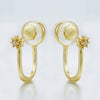 Wholesale Light Nonpierced Geometric Earrings Made Of S925 Sterling Silver With Inlaid Zircon For Women