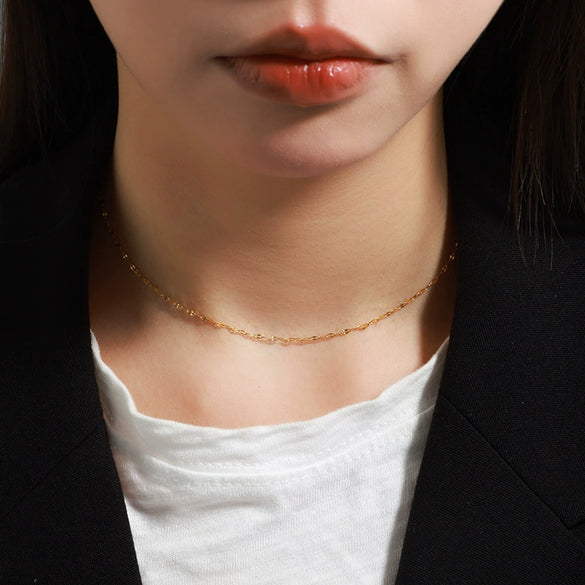 Wholesale Lip Chain Necklace For Women Fashion Alloy 24K Goldplated
