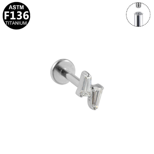Wholesale Lip Nail Ear Nail Soft Bone Nail Ear Bone Nail Titanium Alloy Copper Stainless Steel Geometric Style Electroplated