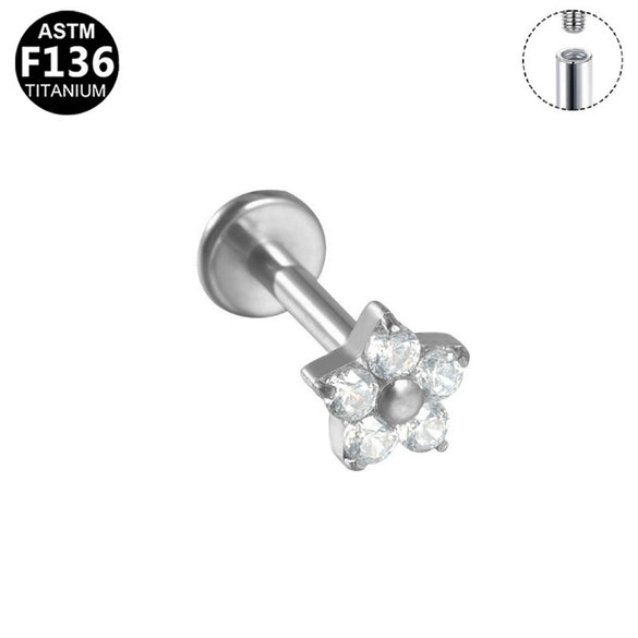 Wholesale Lip Nail Ear Nail Soft Bone Nail Ear Bone Nail Titanium Alloy Copper Stainless Steel Geometric Style Electroplated