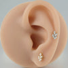 Wholesale Lip Nail Ear Nail Soft Bone Nail Ear Bone Nail Titanium Alloy Copper Stainless Steel Geometric Style Electroplated