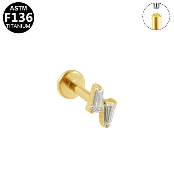 Wholesale Lip Nail Ear Nail Soft Bone Nail Ear Bone Nail Titanium Alloy Copper Stainless Steel Geometric Style Electroplated