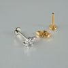 Wholesale Lip Nail Ear Nail Soft Bone Nail Ear Bone Nail Titanium Alloy Copper Stainless Steel Geometric Style Electroplated
