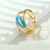 Wholesale Lip Print Copper Fashion Ring For Ladies With Retro Personality And Color Drop Oil Treatment