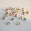 Wholesale Literary Retro Personality Trendy Simple Dopamine Geometric Copper Oil Dripping Electroplated Drop Eye Earrings Jewelry