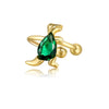 Wholesale Little Dinosaur Non Pierced Ear Bone Clip Women's Jewelry In Copper With Zircon And Forest Animal Design 18K Gold Color Preserving