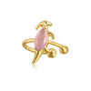 Wholesale Little Dinosaur Non Pierced Ear Bone Clip Women's Jewelry In Copper With Zircon And Forest Animal Design 18K Gold Color Preserving
