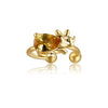 Wholesale Little Dinosaur Non Pierced Ear Bone Clip Women's Jewelry In Copper With Zircon And Forest Animal Design 18K Gold Color Preserving
