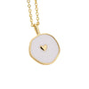Wholesale Little Fresh Style Copper Heart And Star Pendant Necklace With Dripping Oil Design And Goldplated Spring For Women
