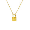 Wholesale Lock Pendant Necklace Stainless Steel With Letters Numbers Text Electroplating